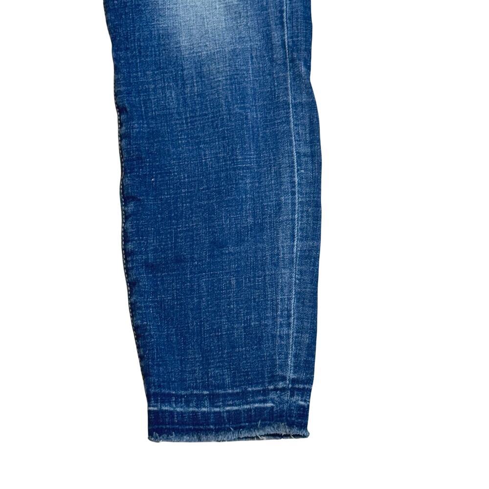 Lucky Brand Ava Crop Distressed Denim Skinny Mid-Rise Jeans Women's Sz 2/26 - Picture 6 of 12